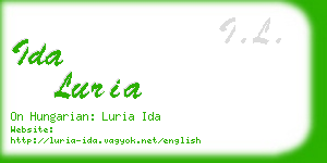 ida luria business card